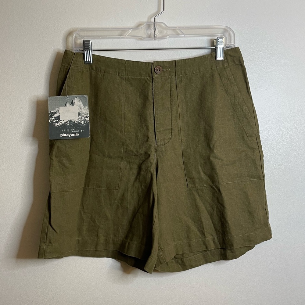 Patagonia Women’s Mainland Hemp Shorts size 8 Olive Green New with tags